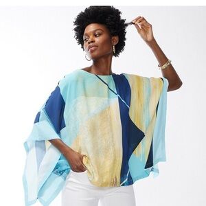 Chico’s beautiful Aqua Sqaure Poncho